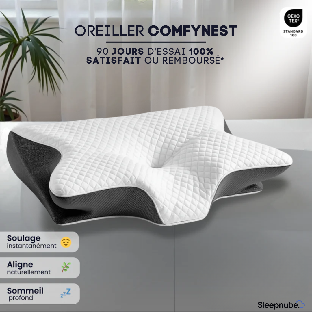 ComfyNest® Oreiller cervical en mousse viscoélastique