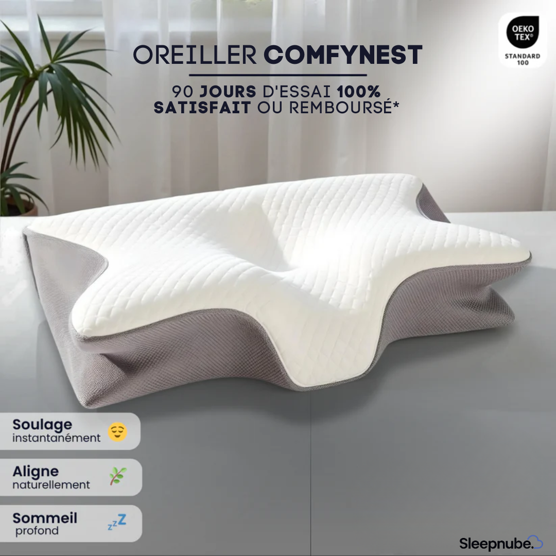 ComfyNest® Oreiller cervical en mousse viscoélastique