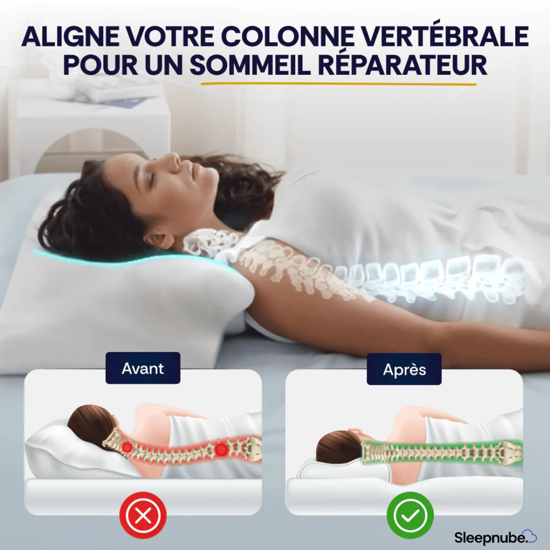 ComfyNest® Oreiller cervical en mousse viscoélastique