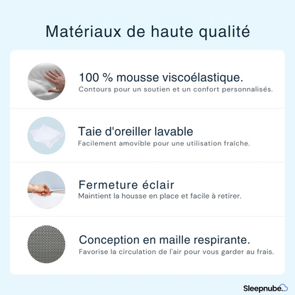 ComfyNest® Oreiller cervical en mousse viscoélastique